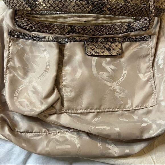 Michael Kors Small Snakeskin Shoulder Satchel - Picture 10 of 16
